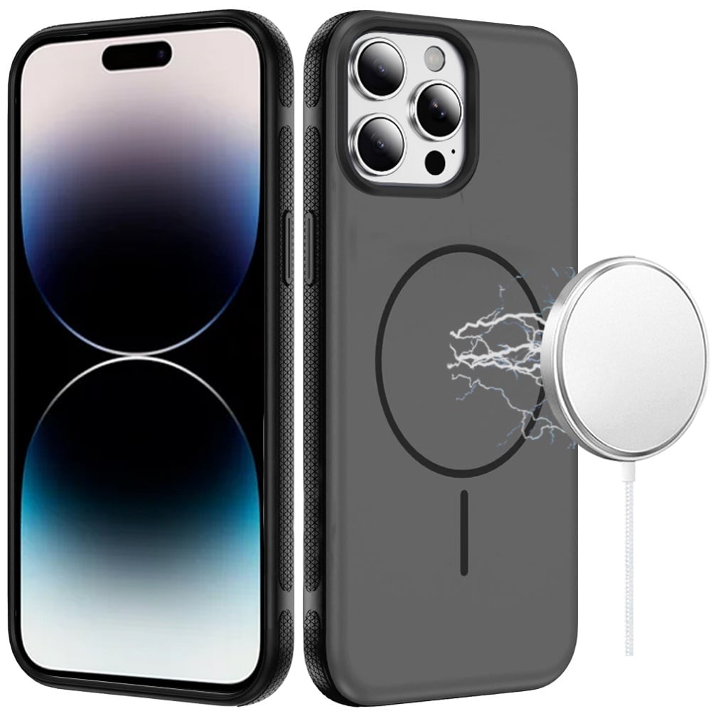 Phone Case for Apple iPhone 14 Pro Super Magnetic Matte Hybrid Shockproof Thick Protective Durable Grip Anti Scratch Premium Edge Slim Fit Cover