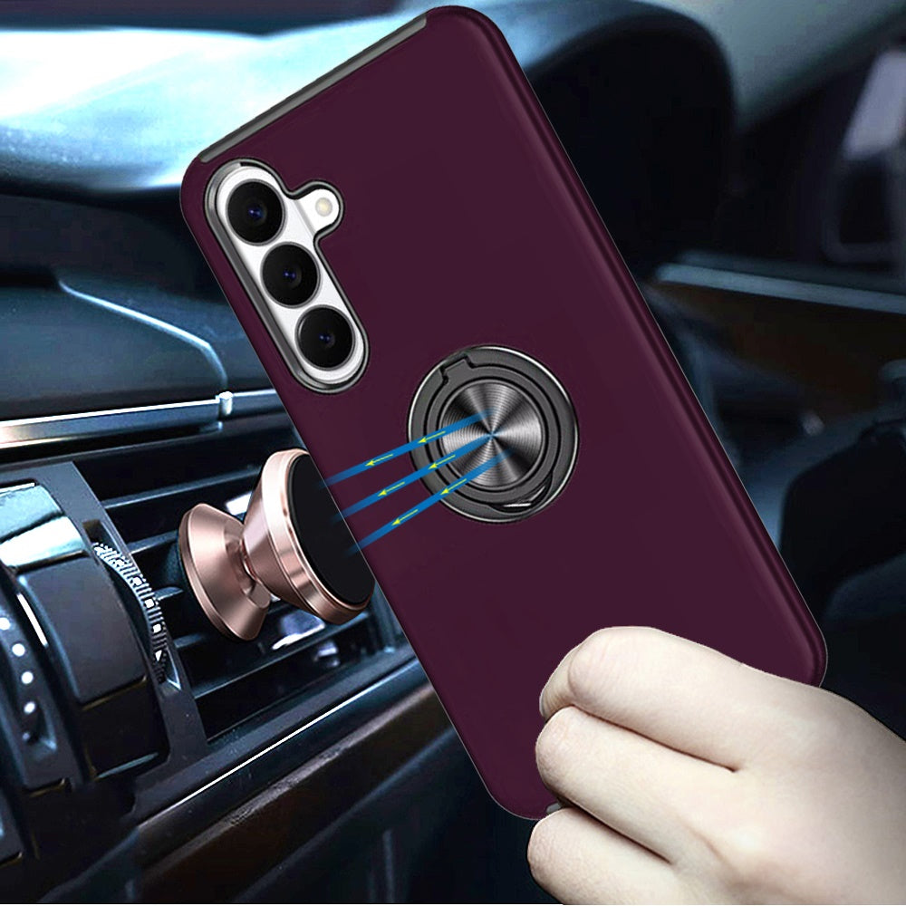 Invisible Ring Stand Shockproof Anti Slip Durable Grip Protective Hybrid Fit Magnetic Car Mount Holder
