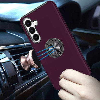 Invisible Ring Stand Shockproof Anti Slip Durable Grip Protective Hybrid Fit Magnetic Car Mount Holder