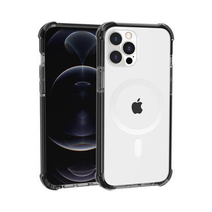 For Apple iPhone 16e Magnetic Acrylic Case Transparent Back, Rugged Colorful Frame, Shockproof Hybrid, MagSafe Compatible Case Cover