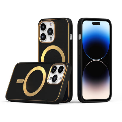For Apple iPhone 11 Pro Max PU Leather Magnetic Hybrid Shockproof Protection Premium Finish Durable Secure Grip Slim Design Case Cover Black