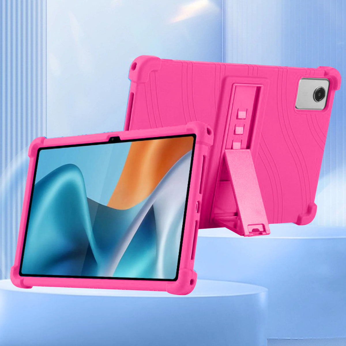 Thick Shockproof Silicone Heavy Duty Rugged Hybrid Full Body Drop Protection Detachable Stand