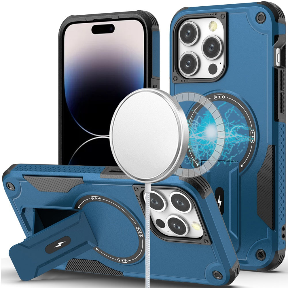 For Samsung Galaxy A57 Magnetic Invisible Kickstand Holder with Magsafe, Slim Fit Shockproof Hybrid Military Grade Heavy Duty Case Cover
