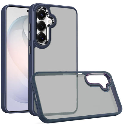 Phone Case for Samsung Galaxy S26 FE /S26 Fan Edition Transparent Thick Acrylic Hybrid Metal Buttons Shockproof Rubber TPU Slim Durable Grip Protective Cover