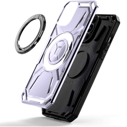 For Apple iPhone 14 Plus Hybrid Magnetic Ring and 360° Rotational Kickstand with MagSafe Compatible, Military Grade Drop Protection Case Cover