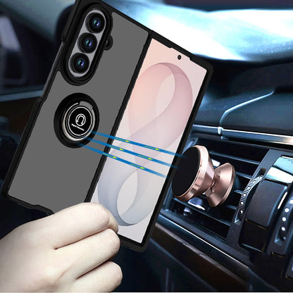 Phone Case for Samsung Galaxy Z Fold 8 Ultra Hybrid Magnetic Ring Stand TPU Hard Silicone Reinforced Bumper Shock Absorbing Matte Design Cover