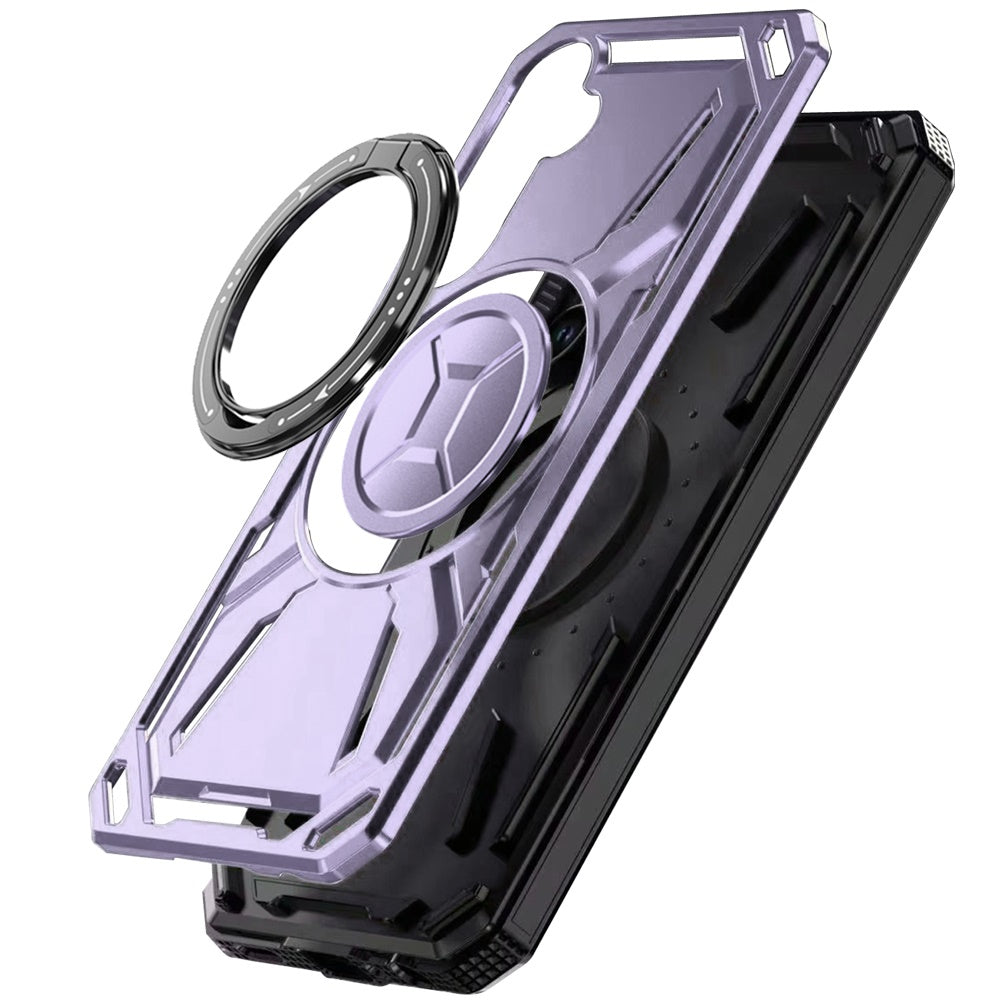 For Samsung Galaxy S26 Hybrid Magnetic Ring and 360° Rotational Kickstand with MagSafe Compatible, Military Grade Drop Protection Case Cover