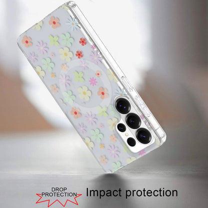 Phone Case for Samsung Galaxy S26 Ultra Shockproof Dual Layer TPU IMD Print Rugged Anti-Slip Grip Drop Protection Scratch Resistant Slim Fit Glossy Floral Heart Aesthetic Cover