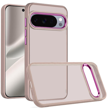 For Google Pixel 10 Pro XL Slim Fit Thin Hybrid,Frosted Matte Polished Acrylic Hard PC with TPU Rubber Frame Case Cover