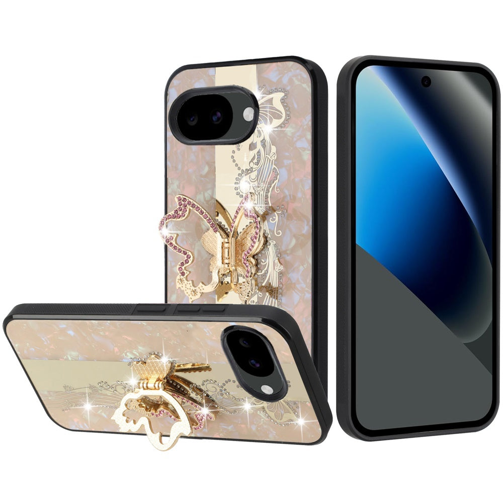 Phone Case for Google Pixel 10A Invisible Ring Stand Shockproof Anti Slip Durable Grip Protective Hybrid Slim Fit Magnetic Car Mount Holder Cover