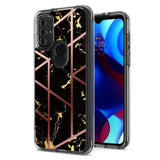 For Apple iPhone 15 Pro (6.1") Stylish Hybrid Fashion Marble Trendy Design Hard Back PC Shockproof TPU Protective  Phone Case Cover