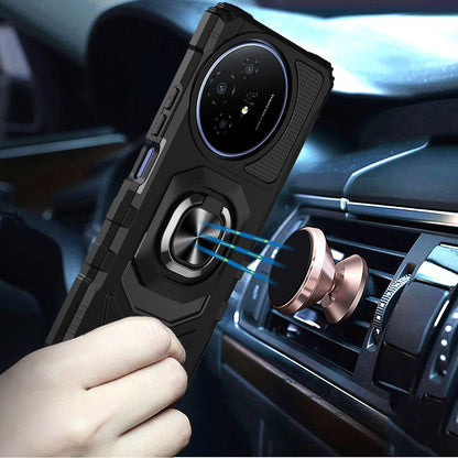 For TCL 60 XE Hybrid Dual Layer with 360° Rotate Magnetic Ring Stand Holder Kickstand TPU Rugged PC Shockproof Case Cover