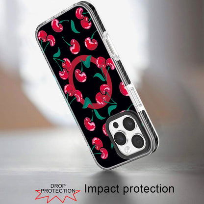 For iPhone 16 Pro Max (6.9") Magnetic Hybrid Stylish Design IMD Pattern, Compatible with MagSafe, Slim TPU Protector