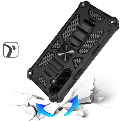 Phone Case for Samsung Galaxy A37 Built in Magnetic Hiden Kickstand Shockproof Rugged Armor Grip Hybrid Heavy Duty Anti Slip Protective Style Cover