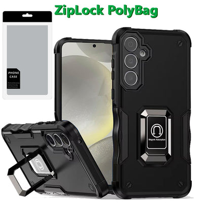 Hybrid Stand Magnetic Ring Holder Kickstand Heavy Duty Rugged Drop Silicone & Hard PC Shockproof