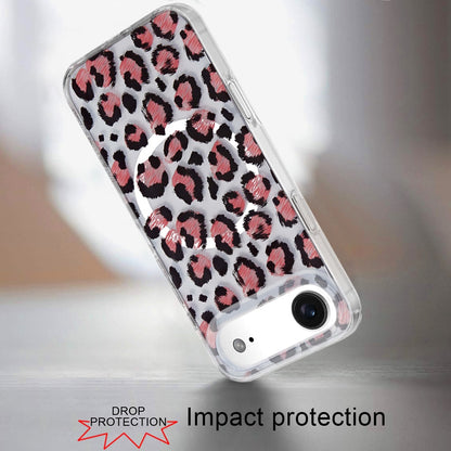 For Apple iPhone 17 AIR Stylish Pattern Fashion IMD Printed Design TPU Double Layer Slim Shockproof with Magnetic Back Case Cover Beauty Leopard