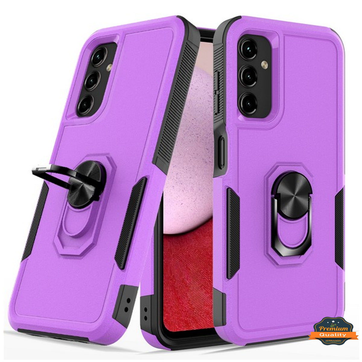 For Samsung Galaxy S25 /S24 Heavy Duty Rugged Hybrid, Dual-Layer Shockproof Protection with Magnetic Ring Stand Holder Case Cover