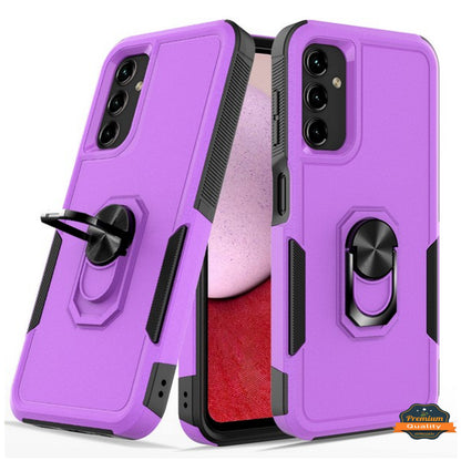 For Samsung Galaxy S25 /S24 Heavy Duty Rugged Hybrid, Dual-Layer Shockproof Protection with Magnetic Ring Stand Holder Case Cover