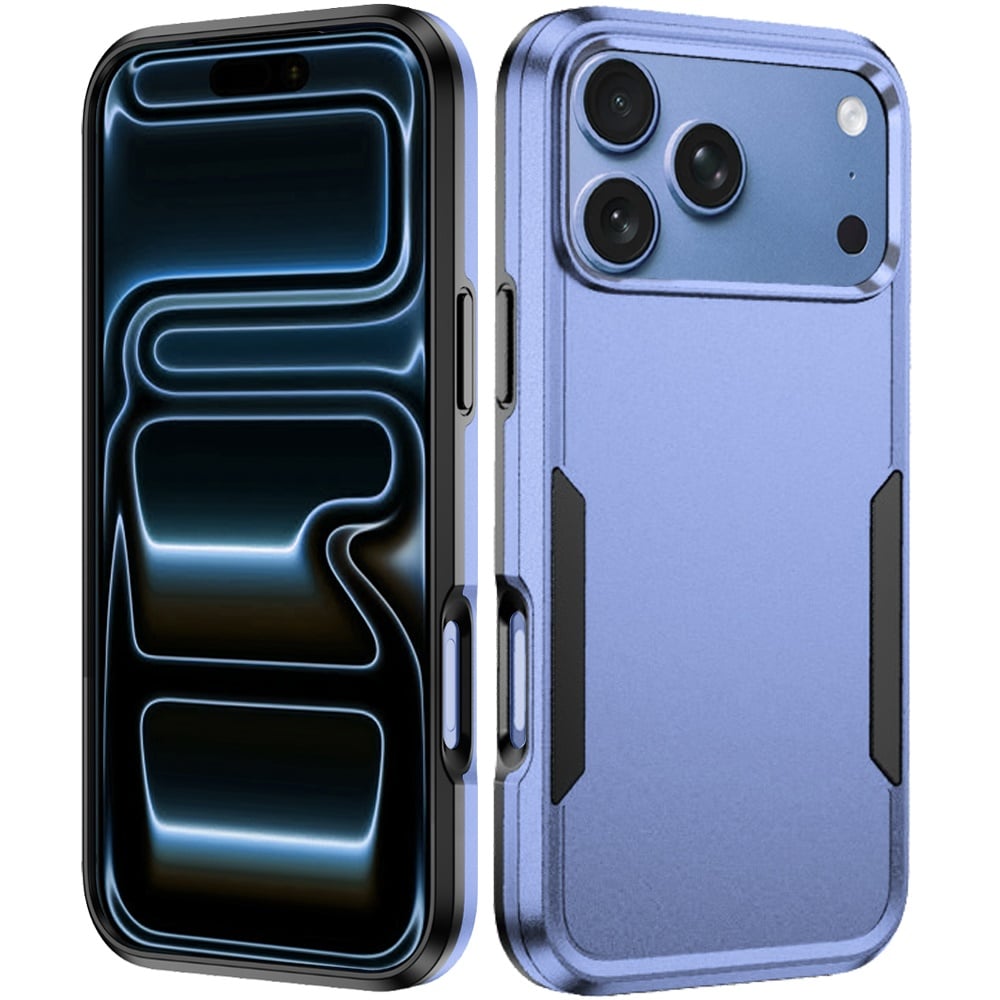 Phone Case for Apple iPhone 18 Pro Max/ iPhone 17 Pro Max Tough Hybrid Shockproof Rugged Dual Layer Durable Impact Resistant Drop Protection Heavy Duty Bumper Cover Blue
