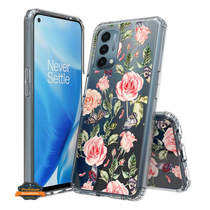 For Apple iPhone 17 Pro Max Floral Pattern Hybrid Transparent TPU Silicone, Shock Absorption Bumper, Hard Back Slim Case Cover