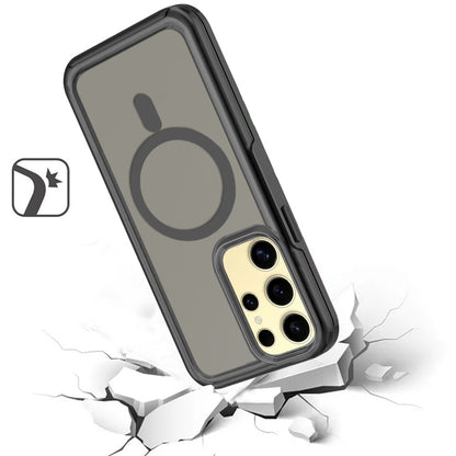 Slim & Durable Compatible with MagSafe Hybrid Shockproof Glossy Oil Protective Dual Layer TPU + PC