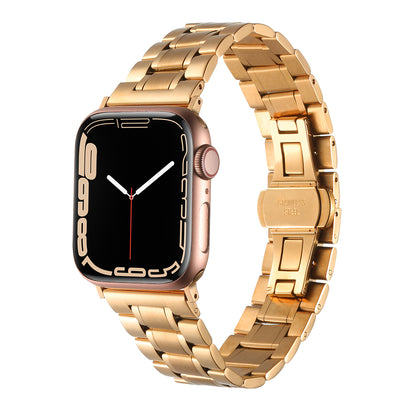Watch Band for Apple Watch 42/44/45/46mm & Ultra 49mm, Series 4-10 & SE Stainless Steel Link Adjustable Bracelet Secure Clasp Durable Metal Replacement