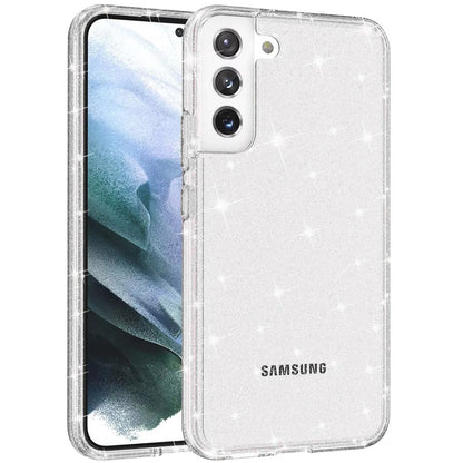 For Apple iPhone 17E /16E Transparent Glitter Shiny Sparkle Bling TPU Rubber Hard Back Hybrid Frame Shockproof Case Cover Clear