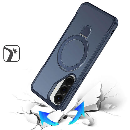 Phone Case for Galaxy A37 Magnetic Ring Stand Matte Finish Shockproof Grip Slim Armor Heavy Duty TPU Protective Hybrid Cover