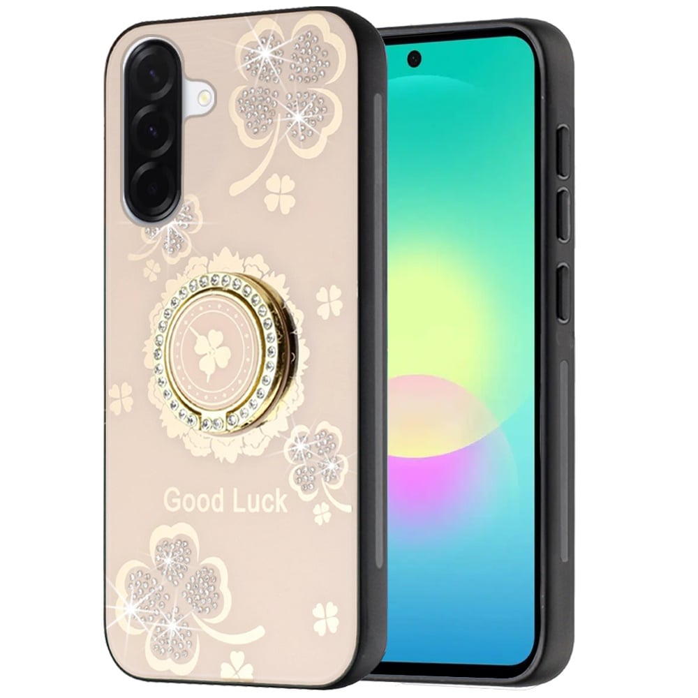 Phone Case for Samsung Galaxy A27 5G Diamond 3D Fashion Floral Glitter Engraved Luxury Bling Hybrid Shockproof Chrome Edge Protective Grip Cover