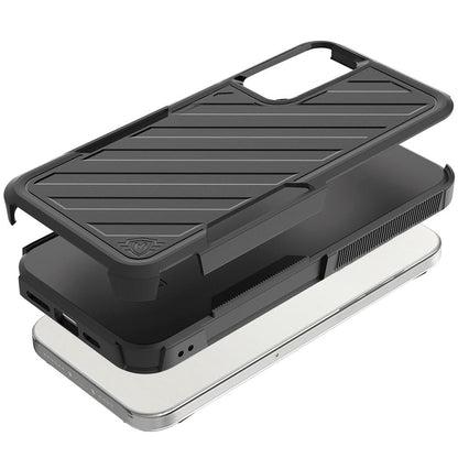 For Apple iPhone 17E /16E Premium Hybrid Rugged lined Shockproof Textured 2-in-1 Non-Slip Hard PC & TPU Non Slip Tough Case Cover