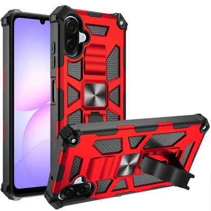 For Samsung Galaxy A07 Hybrid Shockproof [Military Grade] Rugged Protective with Magnetic Car Mount & Invisible Stand Case Cover