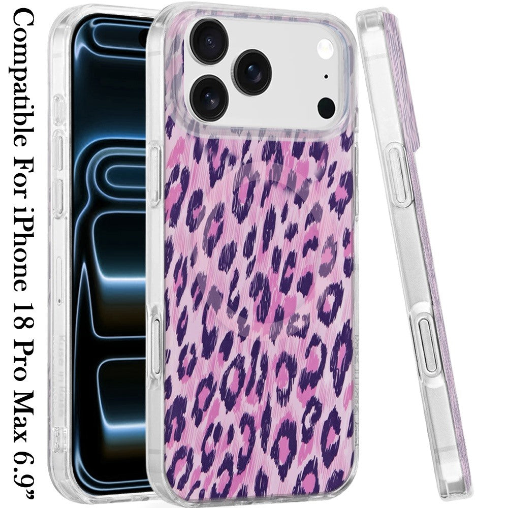 Phone Case for Apple iPhone 18 Pro Max/ iPhone 17 Pro Max Stylish Design Shockproof Magnetic Magsafe Compatible TPU IMD Print Rugged Grip Drop Protection Slim Fashion Cover