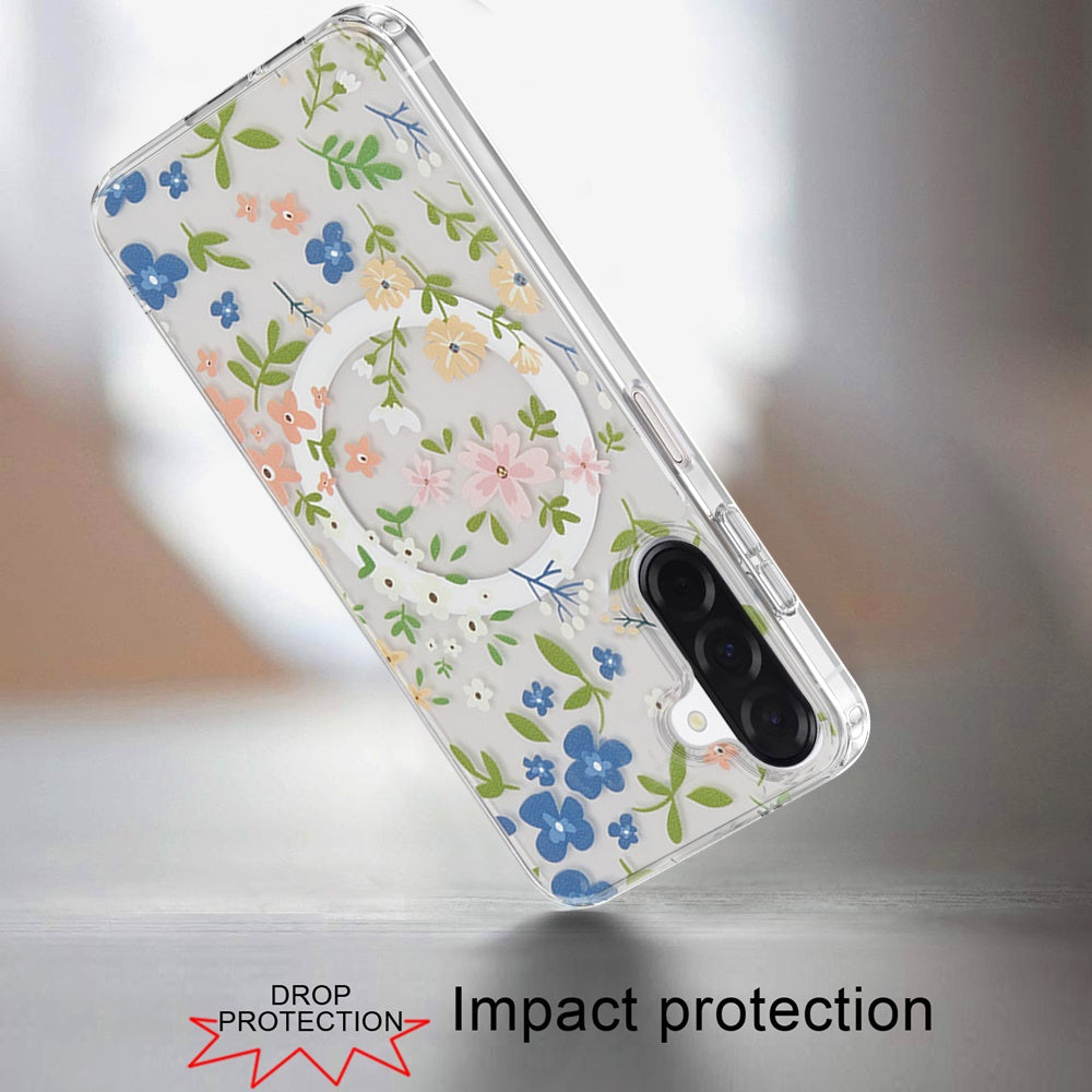 Phone Case for Galaxy A17 5G Stylish Design Shockproof Magnetic Magsafe Compatible TPU IMD Print Rugged Grip Drop Protection Slim Fashion Cover