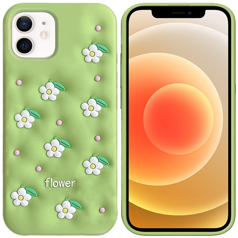 Phone Case for Apple iPhone 12 /12 Pro Fashionable Silicone Textured Decorative Design Pattern Protective Rubber TPU Hybrid Protection Cover