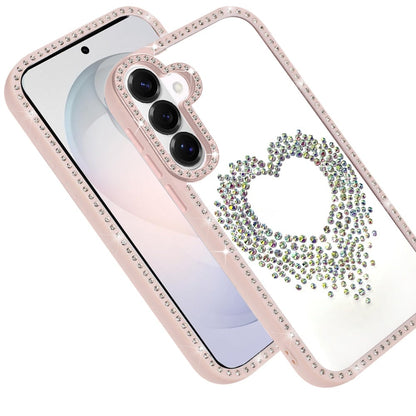 Phone Case for Samsung Galaxy S26 FE /S26 Fan Edition Angel Hearts Glitter Shimmer Diamond Edge Sparkle Hybrid Shockproof AntiSlip Grip Fashion Stylish Protective Bumper Cover