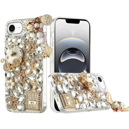 For Samsung Galaxy S26 Ultra Bling Crystal 3D Full Diamonds Luxury Sparkle Rhinestone Hybrid Case Cover Ultimate Multi Ornament White
