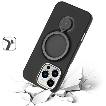 For Apple iPhone 17 Pro Max (6.9") MagSafe Compatible with 360° Ring Stand, Magnetic Kickstand, Slim Hybrid Protective Case Cover Black
