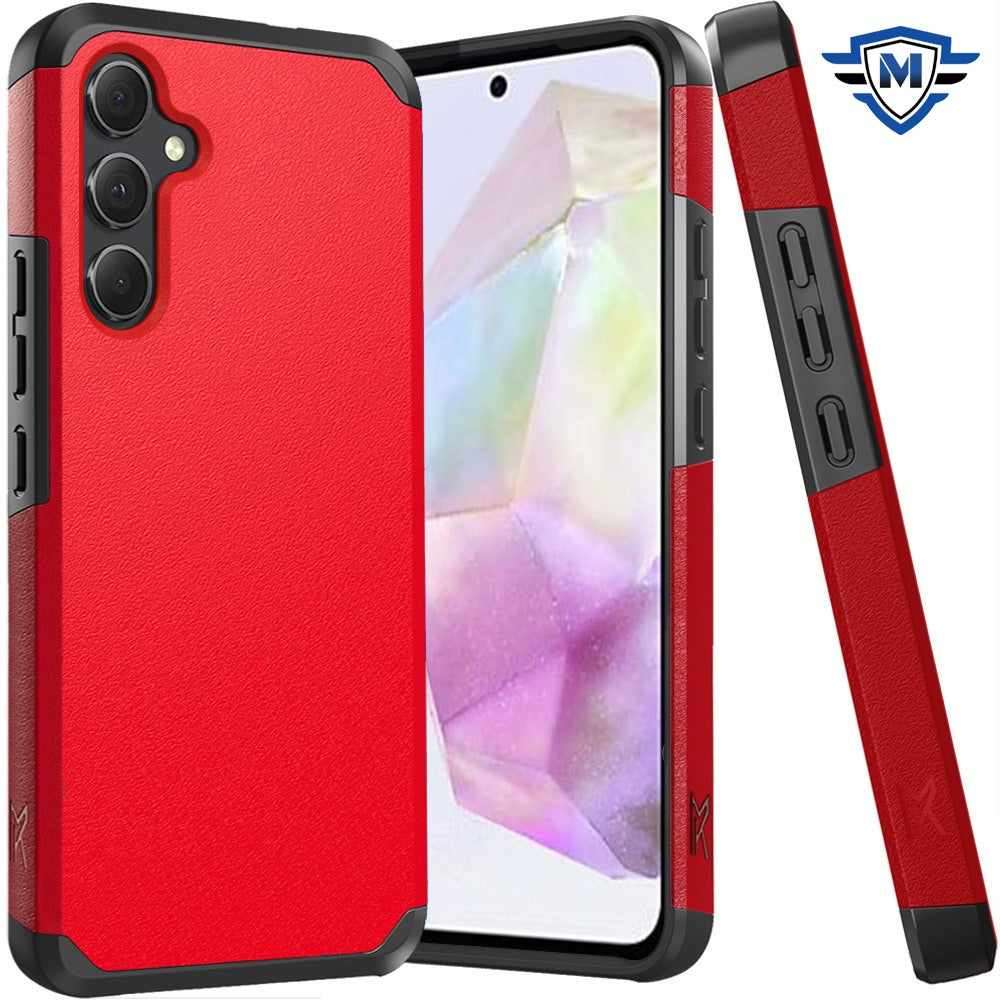 Phone Case for Samsung Galaxy A56 / A36 Premium Slim Tough 2in1 Hybrid Case Dual-Layer PC TPU Rubber Armor with Shockproof Protection Cover Red