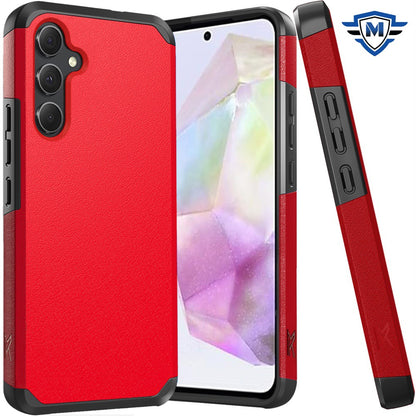 Phone Case for Samsung Galaxy A56 / A36 Premium Slim Tough 2in1 Hybrid Case Dual-Layer PC TPU Rubber Armor with Shockproof Protection Cover Red
