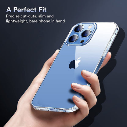 For Apple iPhone 16 (6.1") Hybrid HD Crystal Clear Hard PC Back Gummy TPU Frame Slim with Chromed Buttons Case Cover