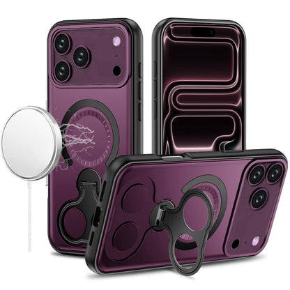 Phone Case for Apple iPhone 18 Pro Max Magnetic 2 Ring Stand Car Mount Friendly Shockproof Rugged Grip Armor Dual Ring Kickstand Heavy Duty Hybrid Cover