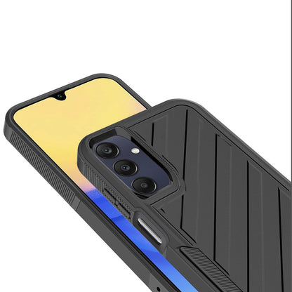 For Apple iPhone 16 Pro Max (6.9") Premium Design Hybrid lined Shockproof Rugged Textured 2in1 Hard PC & Silicone TPU Non Slip Tough Case Cover