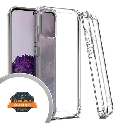 For Samsung Galaxy S25 /S24 Slim Shock-Absorbing Hybrid Clear Hard Back Frame Rubber TPU + PC Gummy Defender Protection Case Cover