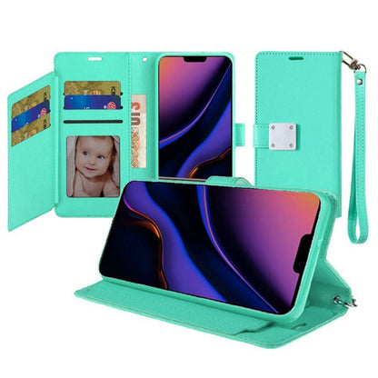 Phone Case for Apple iPhone 16 Wallet Credit Card Holder Hybrid Slim Protective Dual Function Storage PU Leather Flip Pouch Cover Black