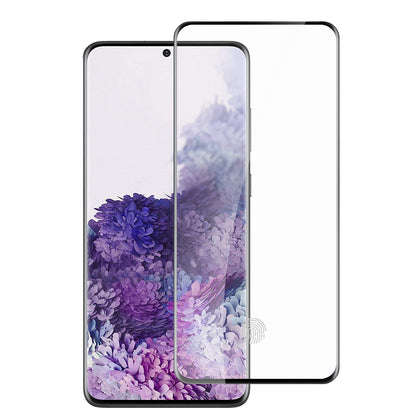 For Samsung Galaxy S22 Ultra Tempered Glass Screen Protector with Fingerprint Unlocking 3D Curved Edge Full Glue & Full Coverage Protector Black