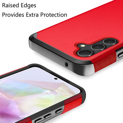 Phone Case for Samsung Galaxy A56/ A36 Slim Tough Shockproof Heavy Duty Hybrid Armor Anti Slip Durable Grip Dual Layer TPU Protective Hard Shell Cover Red