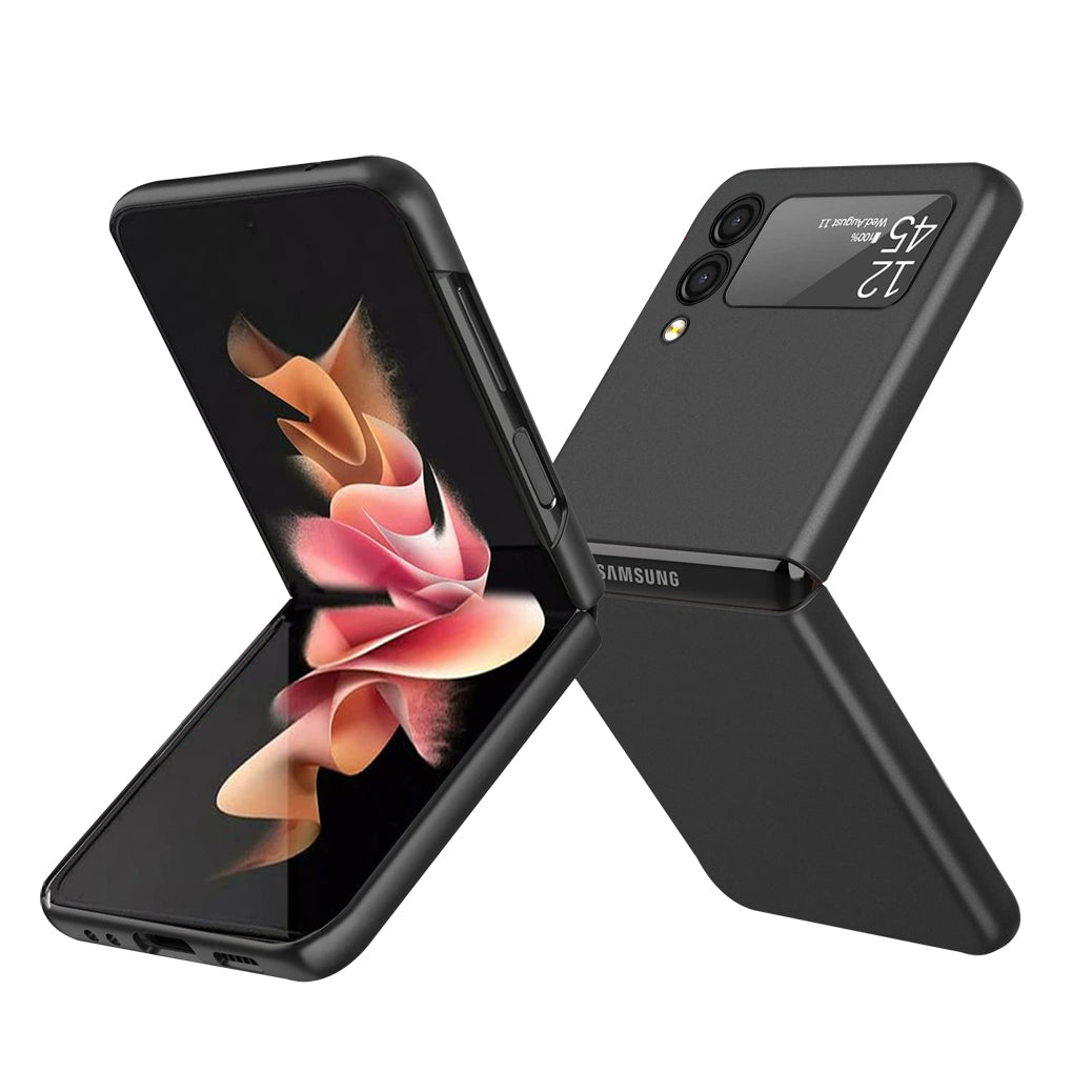 For Samsung Galaxy Z Flip 7 FE Snap-On Flip Premium Matte Finish Slim Lightweight Protective PC + Rubber TPU Hard Shell Case Cover