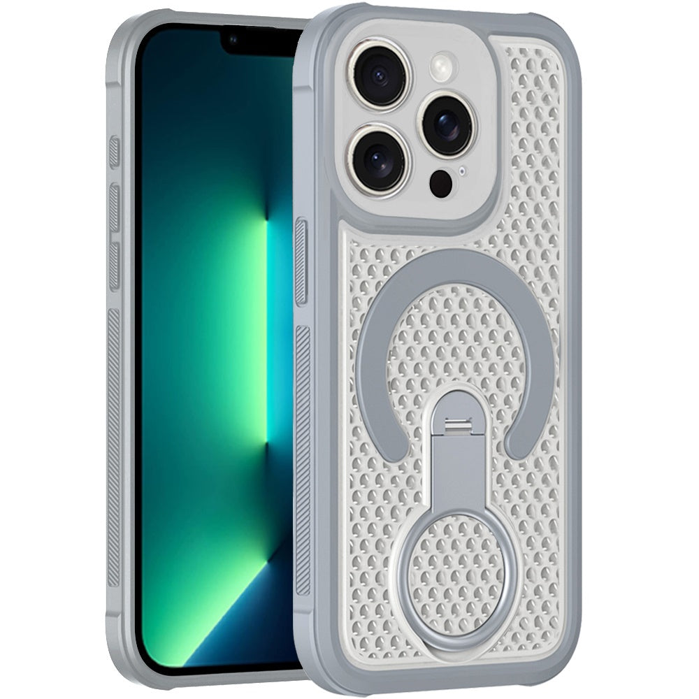Phone Case for Apple iPhone 13 Pro Max Magnetic Honeycomb Hybrid Rugged Armor Ring Kickstand Dual Layer Shock Absorbing Hard PC Soft TPU Cover