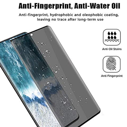 Standard for Samsung Galaxy S22 Ultra Samsung Galaxy S22 Ultra Privacy Screen Protector Tempered Glass Anti-Spy Anti-Peek 9H Hardness Cover Black
