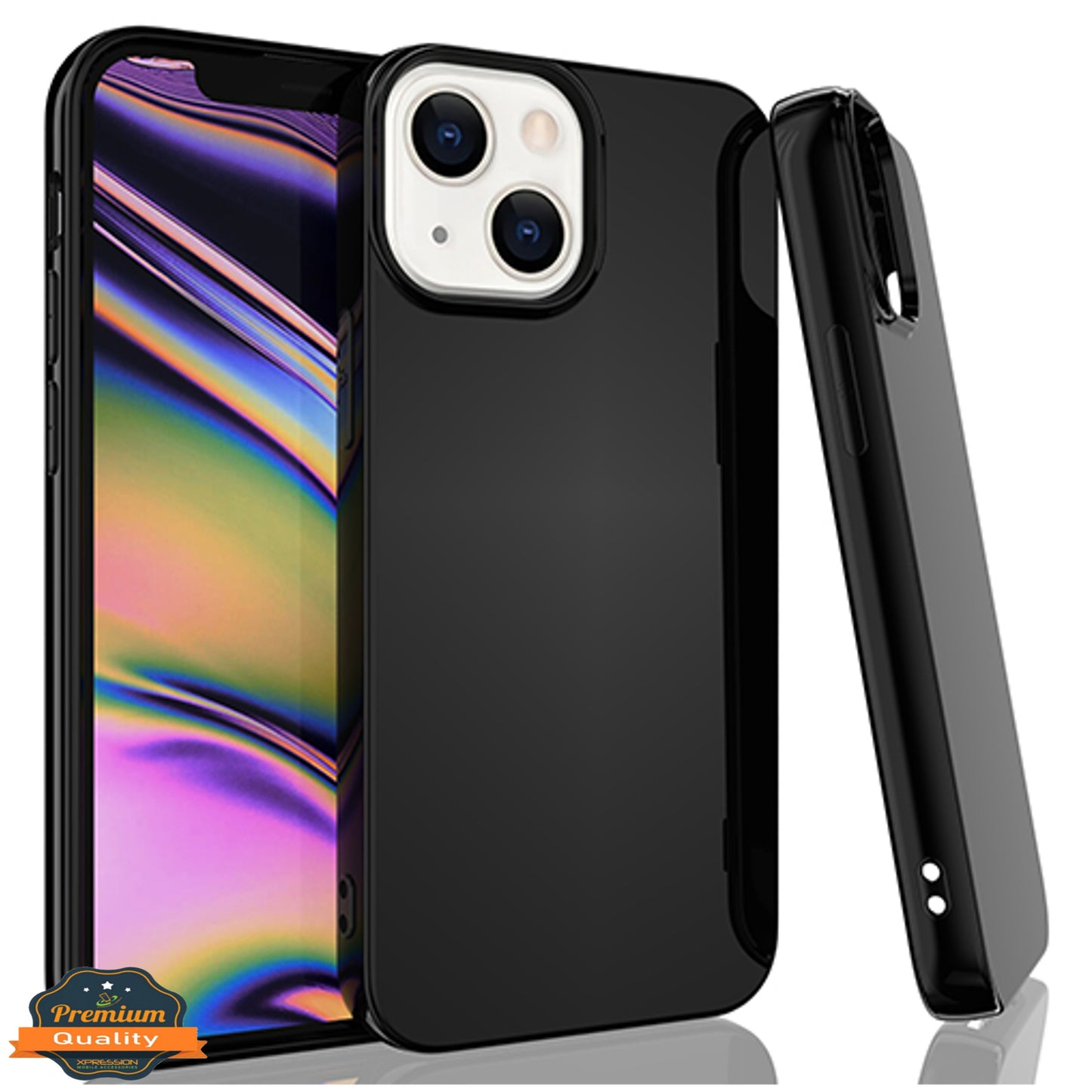 For Apple iPhone 16 Plus (6.7") Slim Thin Silicone Soft Skin Flexible TPU Gel Rubber Candy Gummy Protective Hybrid Case Cover Black